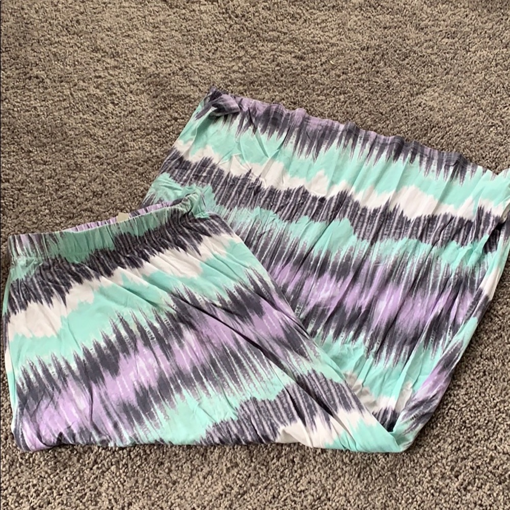 Muted tye-dye maxi skirt